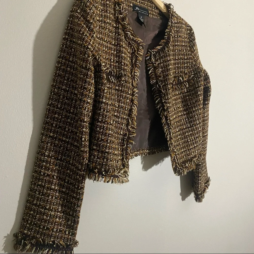 Adorable 90s Vintage JM Atelier Tweed Dress & Jacket Set - Picture 13 of 15